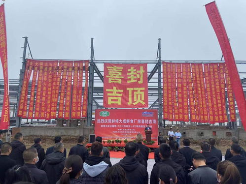 大成食品鲜食工厂建设项目主体结构封顶仪式在澄海盛隆纸品举行